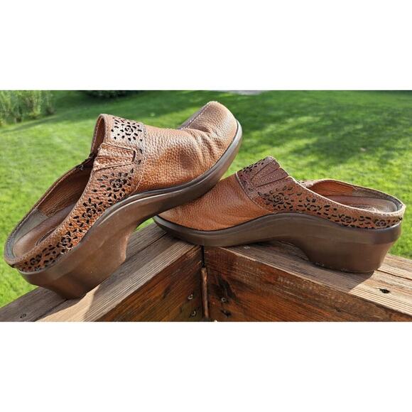 ARIAT Santa Cruz Comfort Clog Brown Caramel Leather Padded Insole US 10 B - Picture 9 of 12